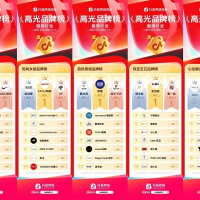 破亿品牌数持续增长，抖音电商双11「高光品牌榜」发布